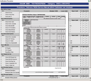 Screenshot of Cal-Lab Manager™ Operations Panel