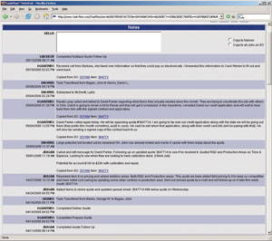 Screenshot of TaskFlow™ Notes System